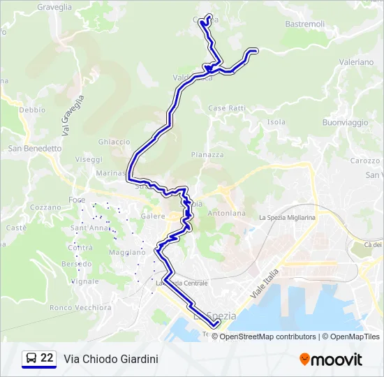 22 Bus Line Map