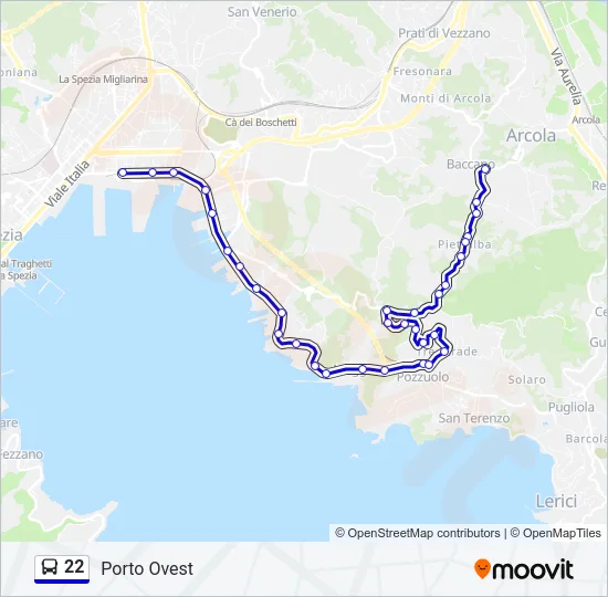 22 Bus Line Map