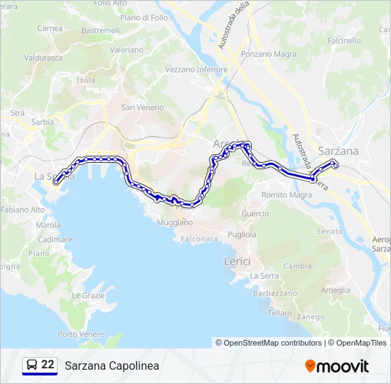 22 Bus Line Map