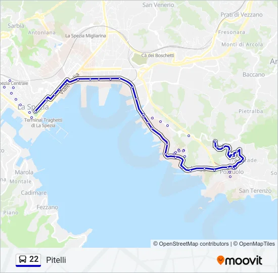 22 Bus Line Map