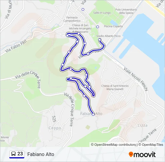 23 Bus Line Map