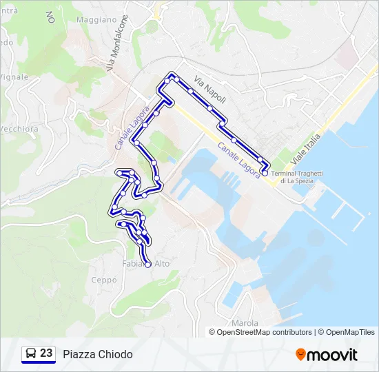 23 Bus Line Map