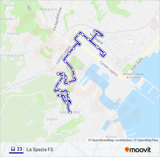 23 Bus Line Map