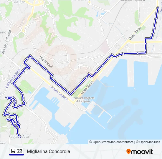 23 Bus Line Map
