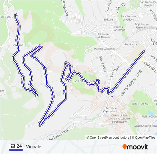 24 Bus Line Map