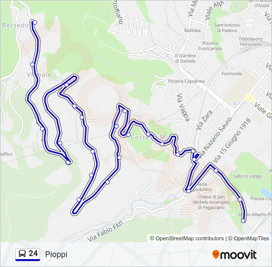 24 Bus Line Map
