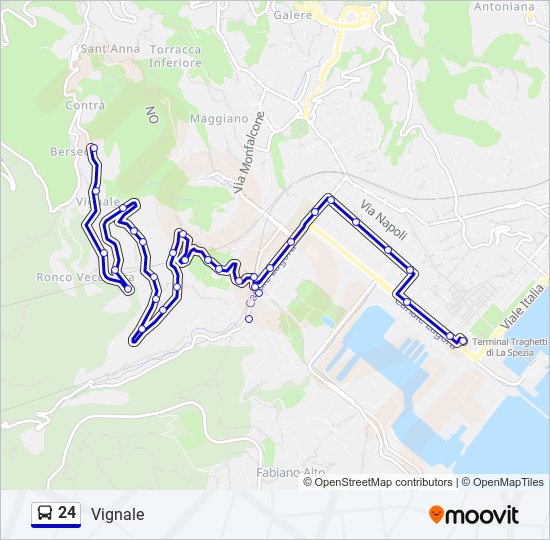 Percorso linea bus 24