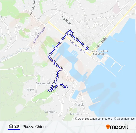 28 Bus Line Map