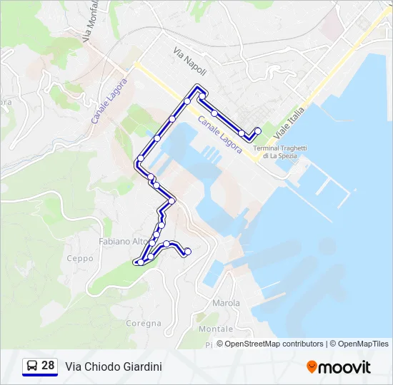 28 Bus Line Map