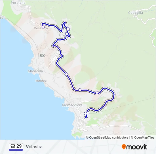 29 Bus Line Map