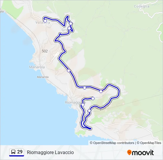 29 Bus Line Map