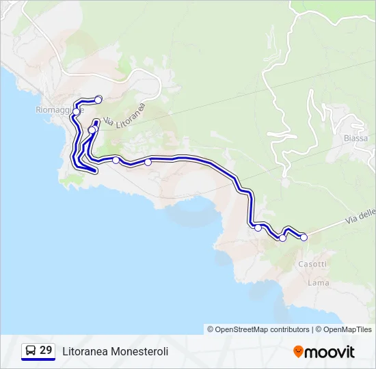 29 Bus Line Map