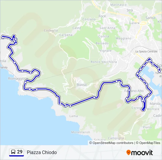 29 Bus Line Map