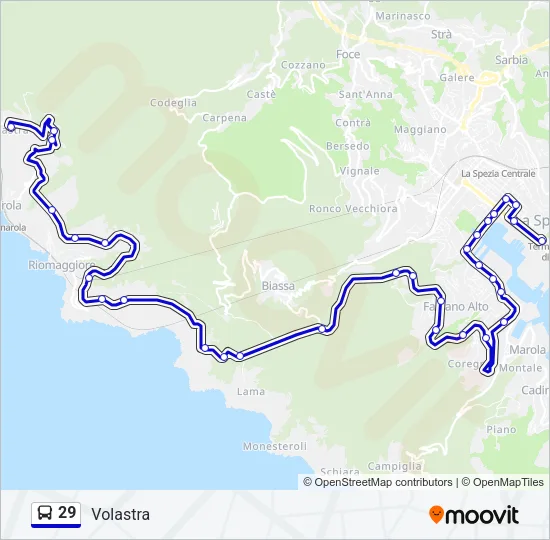 29 Bus Line Map