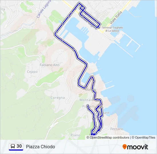 30 Bus Line Map