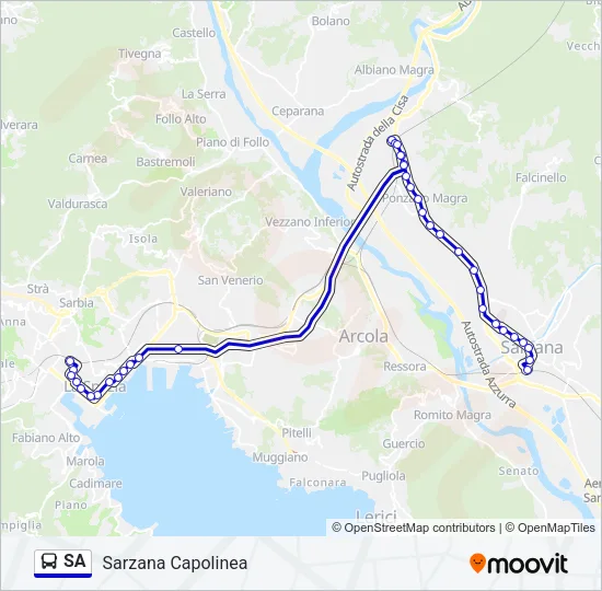 SA Bus Line Map