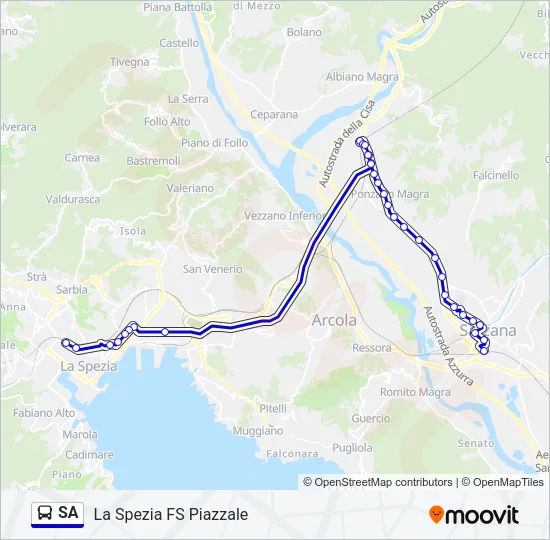 SA Bus Line Map