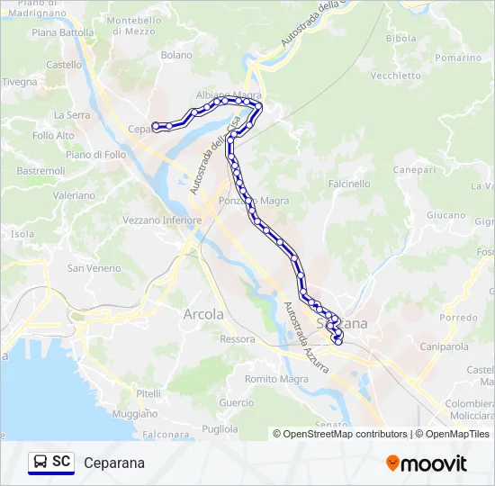 SC Bus Line Map