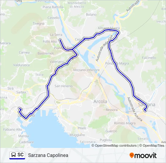 SC Bus Line Map