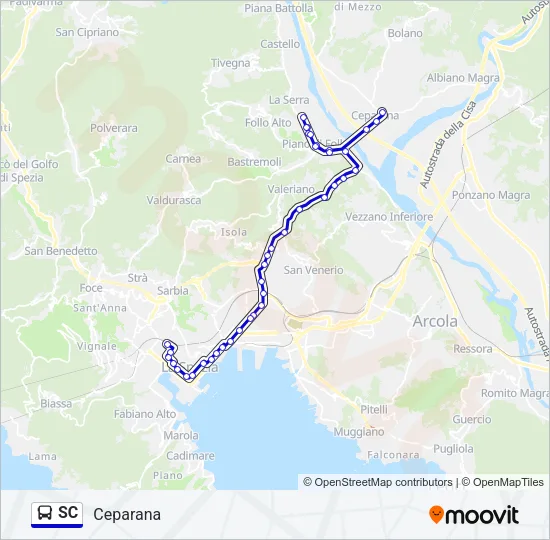 SC Bus Line Map