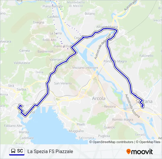 SC Bus Line Map