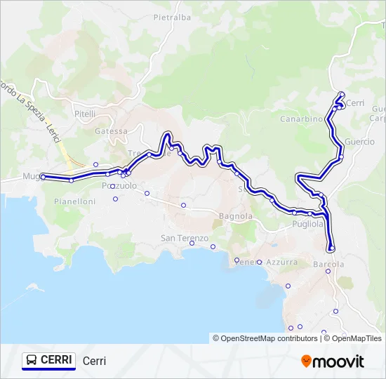 CERRI Bus Line Map
