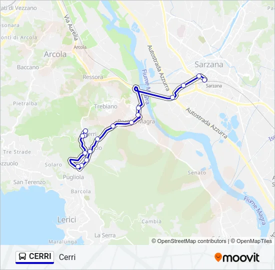 CERRI Bus Line Map