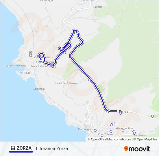 ZORZA Bus Line Map