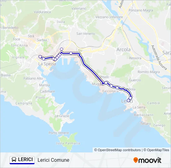 LERICI Bus Line Map