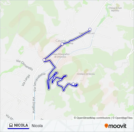 NICOLA Bus Line Map