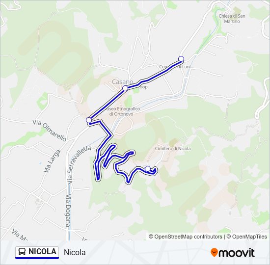NICOLA bus Line Map