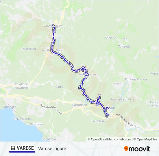 VARESE Bus Line Map