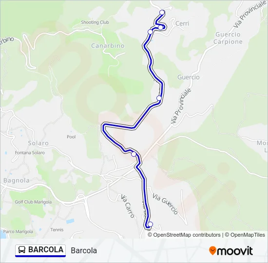 BARCOLA Bus Line Map