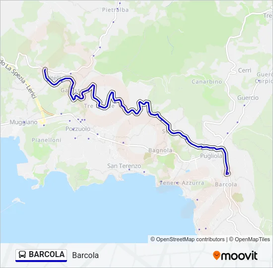 BARCOLA Bus Line Map