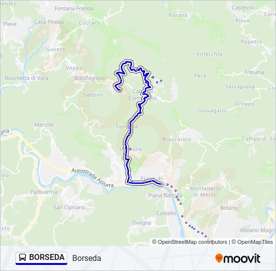 BORSEDA bus Line Map