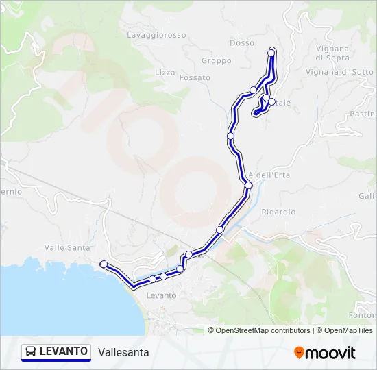 LEVANTO Bus Line Map
