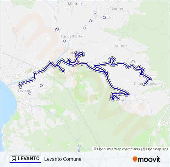 LEVANTO bus Line Map