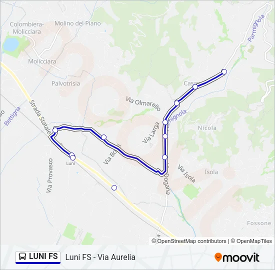 LUNI FS Bus Line Map