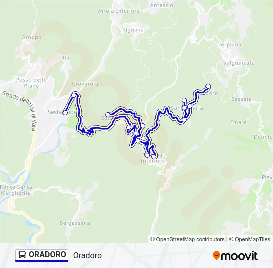 ORADORO Bus Line Map