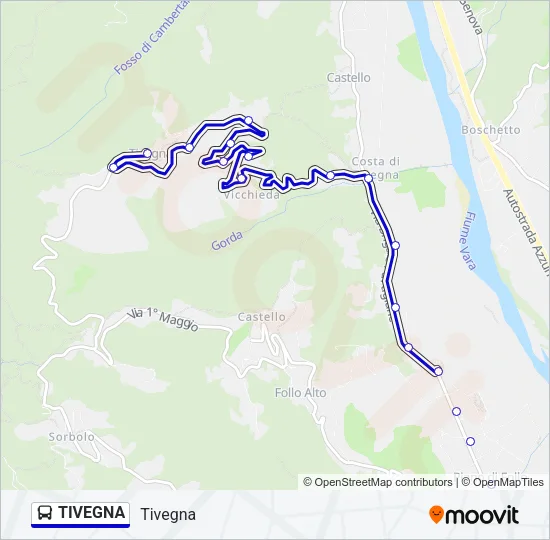 TIVEGNA Bus Line Map
