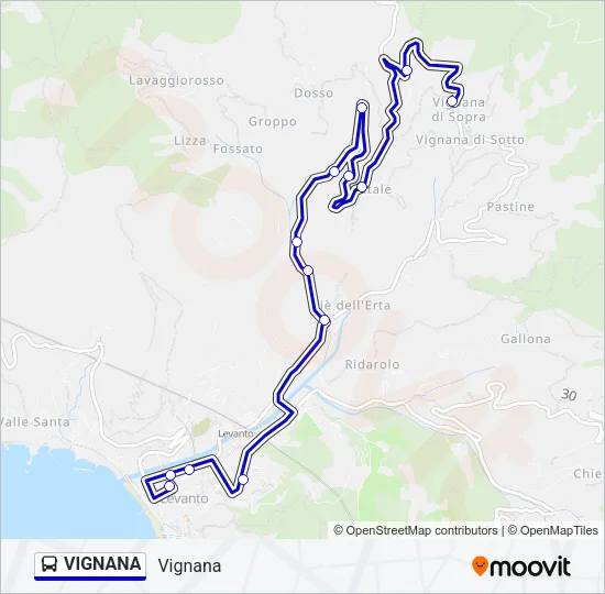 VIGNANA Bus Line Map
