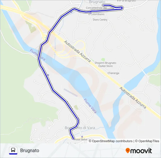 BRUGNATO Bus Line Map