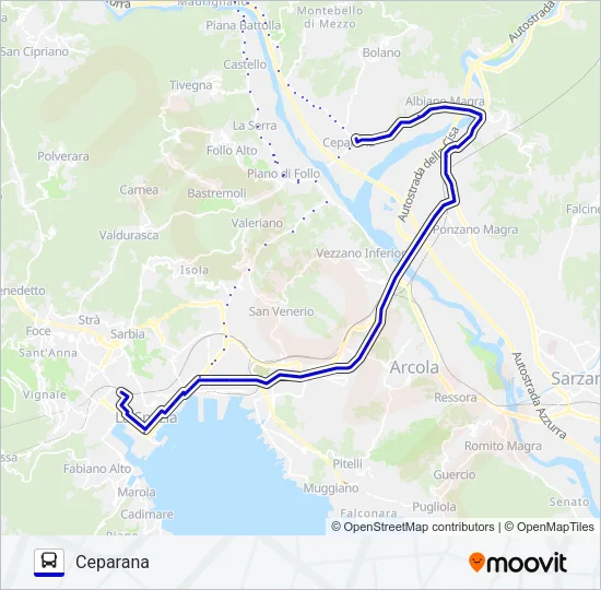 CEPARANA Bus Line Map