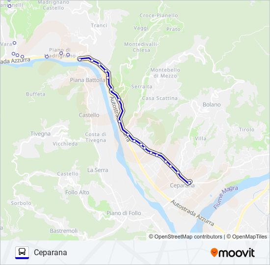 CEPARANA bus Line Map