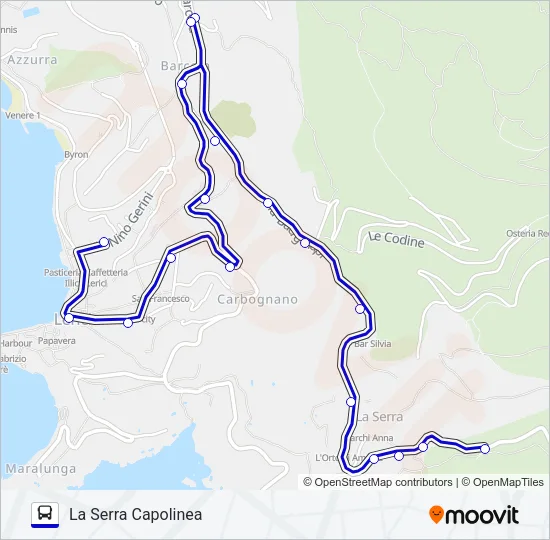 LA SERRA Bus Line Map