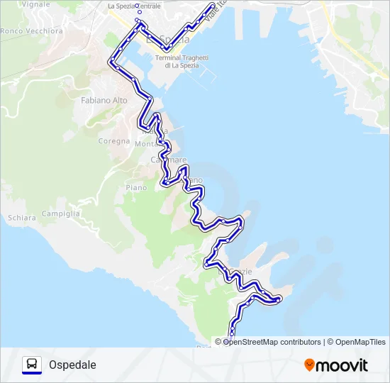 OSPEDALE Bus Line Map