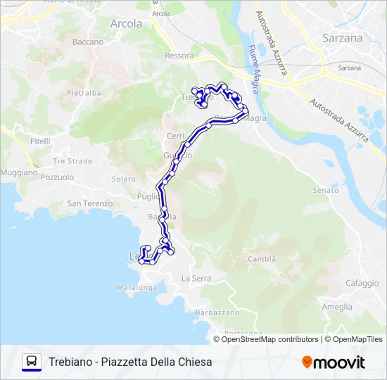 TREBIANO Bus Line Map