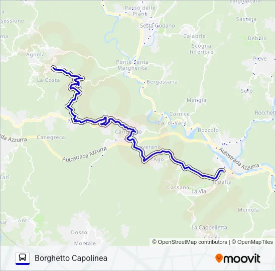 BORGHETTO Bus Line Map