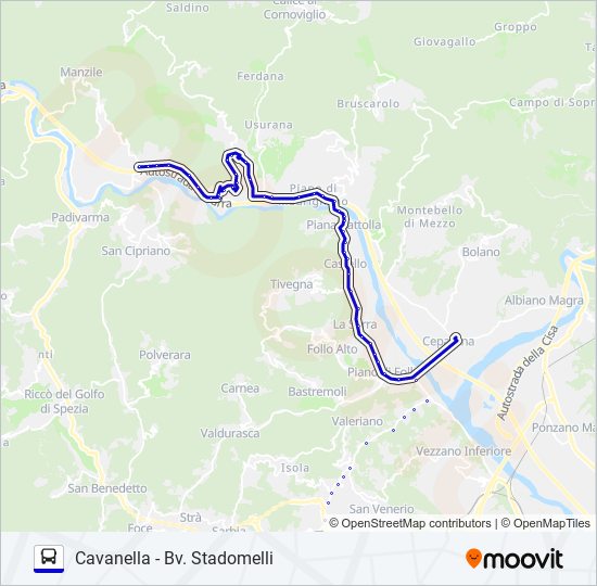 CAVANELLA bus Line Map