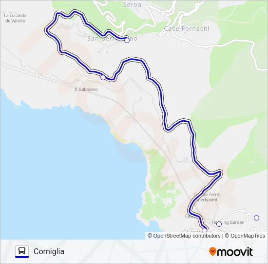 CORNIGLIA Bus Line Map
